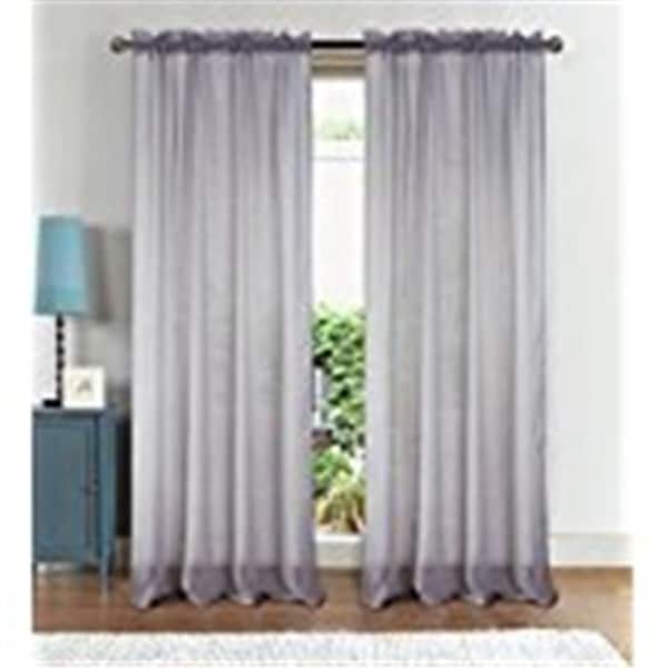 Rt Designers Collection RT Designers Collection PNA08884 Astro Textured 54 x 90 in. Rod Pocket Curtain Panel; Silver - PNA08884
