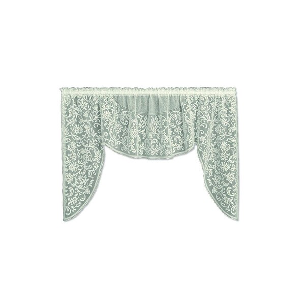 Heritage Lace Eloquence 72 x 38 in. Swag - Cream - 6285C-S