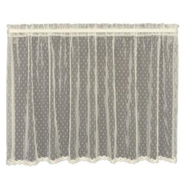 Heritage Lace Point D Esprit Tier with Hem Trim; Ecru - 60 x 30 in. - 8610E-6030HT