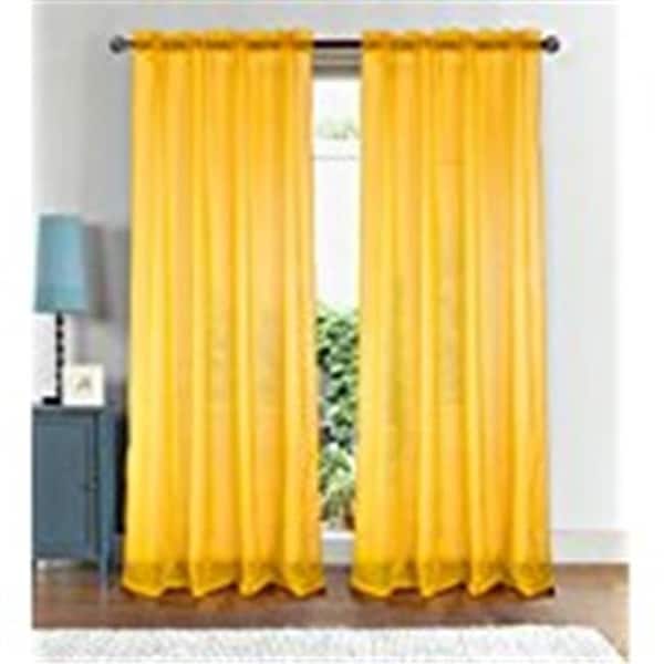 Rt Designers Collection RT Designers Collection PNA08862 Astro Textured 54 x 90 in. Rod Pocket Curtain Panel; Neon Yellow - PNA08862