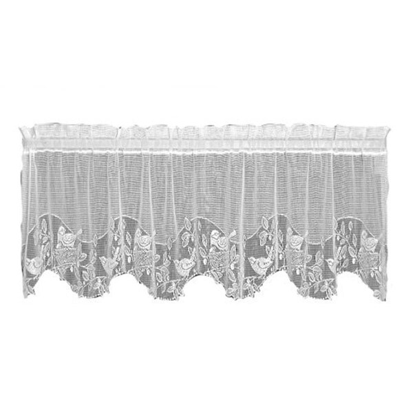 Heritage Lace Birds and Berries 60 x24 in. Drop Tier, Ecru - 6345E-6024