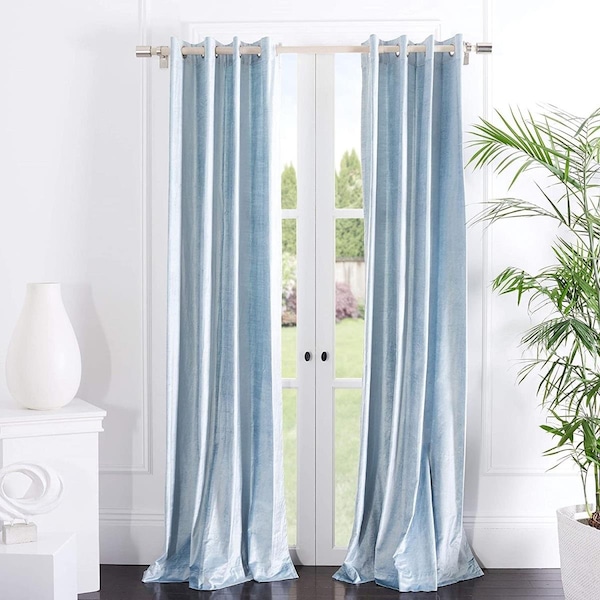 Safavieh 84 x 52 in. Creslia Window Panel Treatment, Soft Blue - WDT1054E-5284