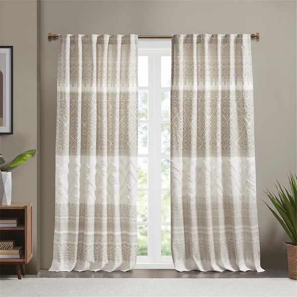 Ink Plus Ivy Kids Ink Plus Ivy Taupe 100 Percent Window Curtain Panel with Lining - II40-1183