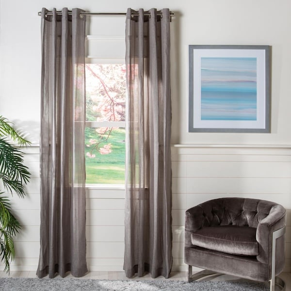 Safavieh 52 x 84 in. Makena Window Panel - Charcoal - WDT1040A-5284
