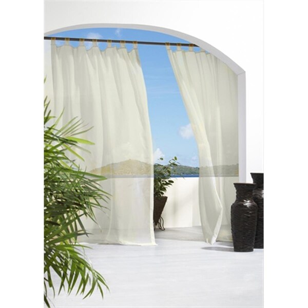 Escenografia Escape Voile Sheer Cloth Tie Tab Panel 84 in. - Natural - ES2841710