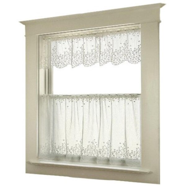 Heritage Lace Blossom 42 x 15 in. Drop Valance, Ecru - 6350E-4215