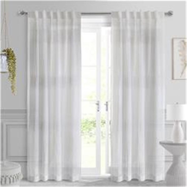 Habitat 52 x 84 in. Lindsey Back Tab Curtain Panel, White - 71984-142-52-84-001
