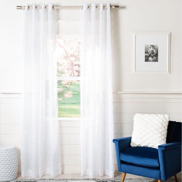 Safavieh 52 x 96 in. Gracie Window Panel - White - WDT1047A-5296