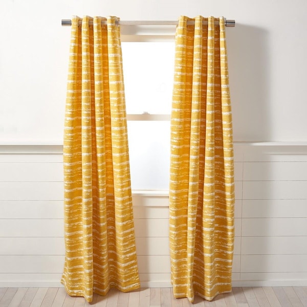 Safavieh 52 x 96 in. Brynleigh Single Panel Window Treatment, Yellow - WDT1057B-5296