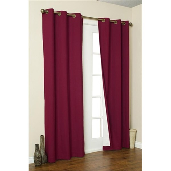 Escenografia Thermalogic Insulated Solid Color Grommet Top Curtain Panel Pairs - Burgundy - 160 x 84 in. - ES2841206