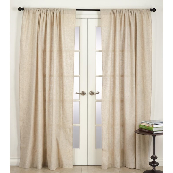 Doba-Bnt 57 x 84 in. Classic Linen Blend Curtain Panel - Natural - SA1620979