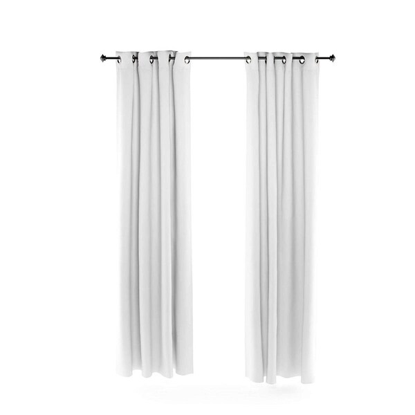 Furinno Collins Blackout Curtain, 52 x 95 in. - 2 Panels - White - 2-FC66005WH