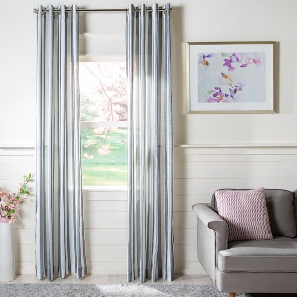 Safavieh 52 x 96 in. Aytan Window Panel - Slate & Beige - WDT1043A-5296