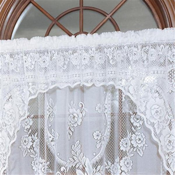 Heritage Lace Victorian Rose Insert Valance, White - 2860W-3612