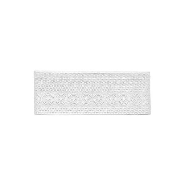 Heritage Lace Heritage Lace 6410W-4816 48 x 16 in. Eureka Valance; White - 6410W-4816