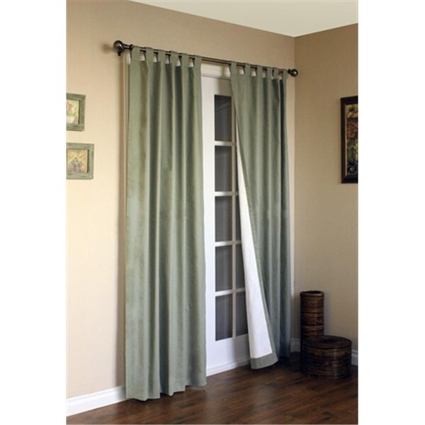 Commonwealth Home Fashions Thermalogic Insulated Solid Color Tab Top Curtain Pairs 84 in., Sage - 70292-153-714-84