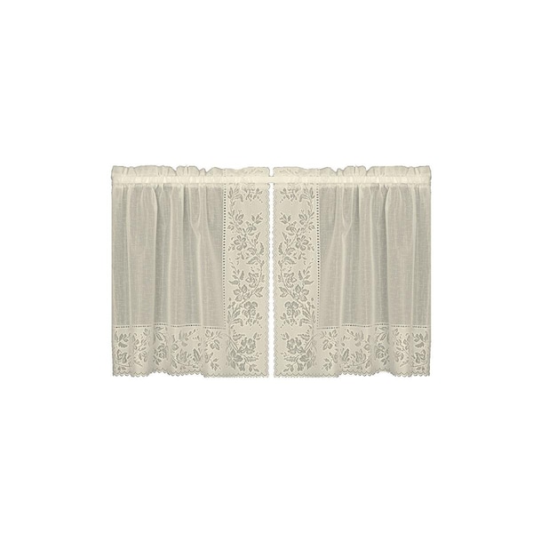 Heritage Lace Sonata 60 x 24 in. Tier Pair - Ecru - 6280E-6024PR