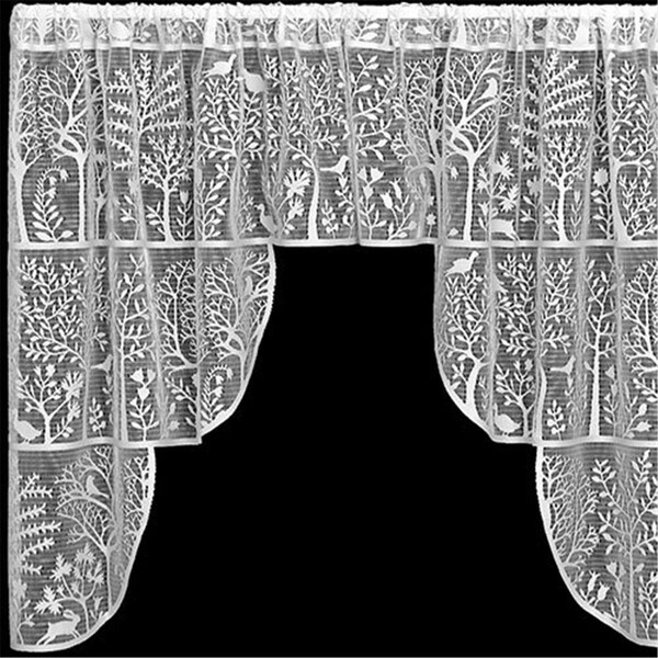 Heritage Lace 72 x 39 in. Rabbit Hollow Swag Pair, Ecru - 6315CS-39PR