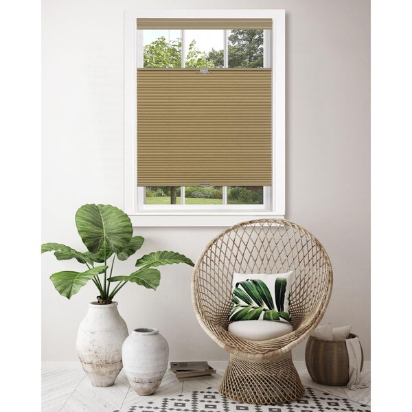 Eyecatcher 31 x 64 in. Top Down-Bottom Up Cordless Honeycomb Cellular Shade, Wheat - EY2511843