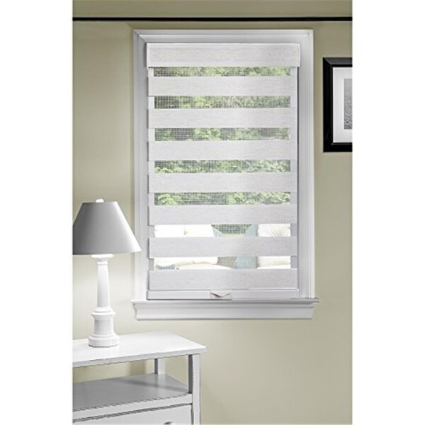 Eyecatcher 34 x 72 in. Cordless Celestial Sheer Double Layered Shade, Linen - EY2188975