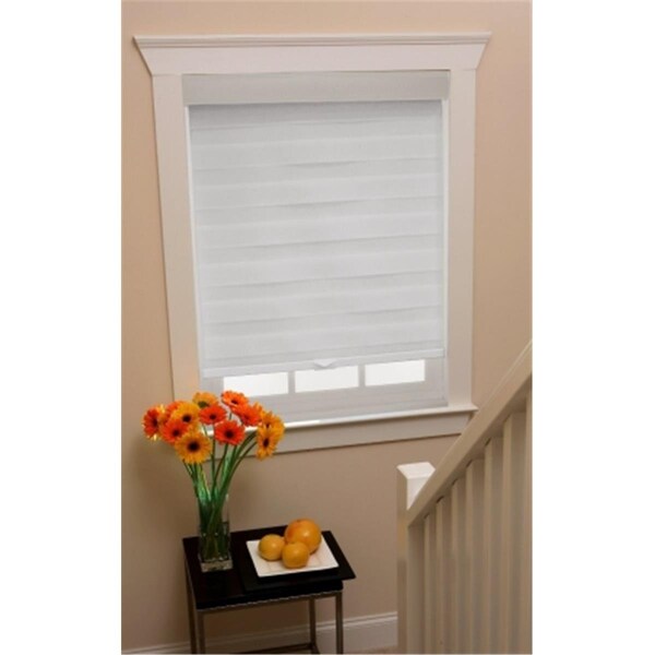 Eyecatcher Cordless Celestial Sheer Double Layered Shade, White - 33 x 72 in. - EY2511597