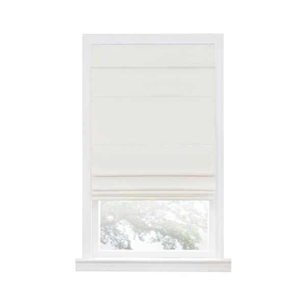 Eyecatcher 33 x 64 in. Cordless Roman Shade, Ivory - EY2511748