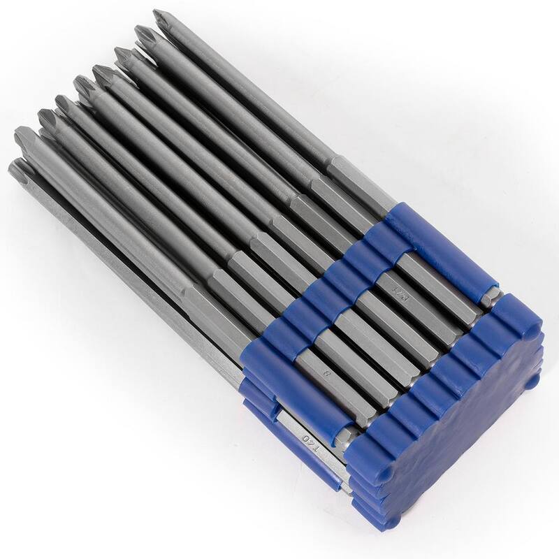 Juego de 32 piezas de puntas de seguridad de destornillador de multiple bits extra largo de acero Torx de XtremepowerUS de 6 pulgadas - 32351-XPH