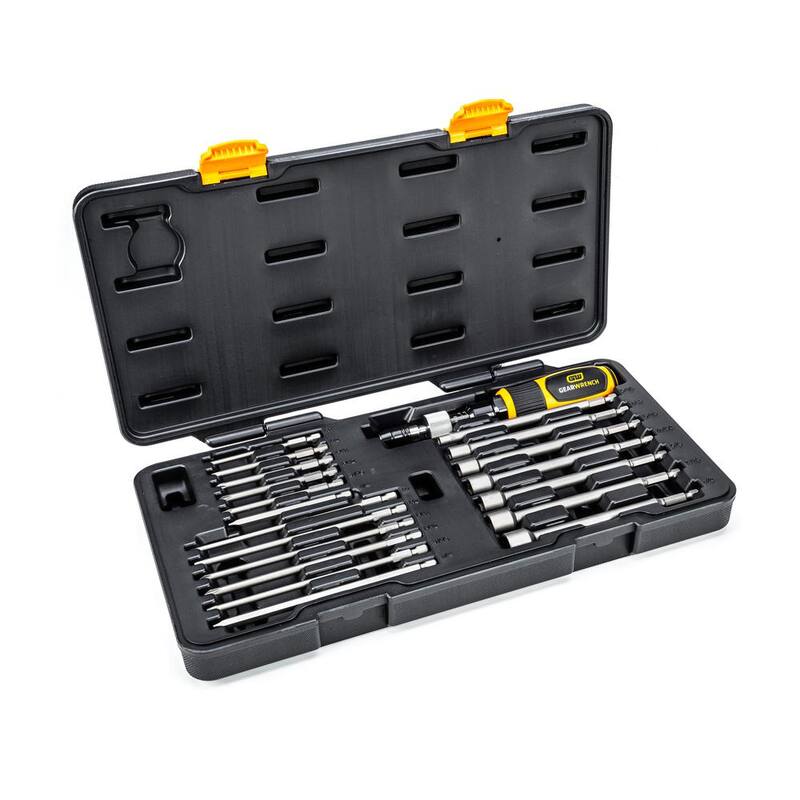 Juego de desarmador de torque GEARWRENCH de 1/4 de pulgada, 10-50 pulgadas/libra con estuche (20 piezas) - 89620