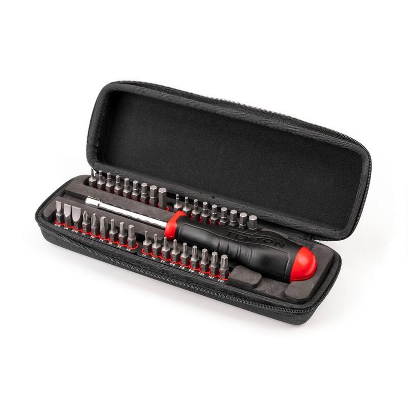 Juego de desarmadores y puntas de 1/4 pulg. TEKTON con estuche (37 piezas) - DBH93101