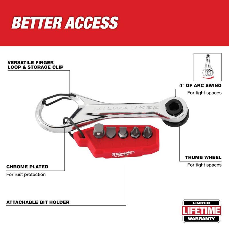 Llave de trinquete mini multibrocas Milwaukee 7 en 1 - 48-22-2950
