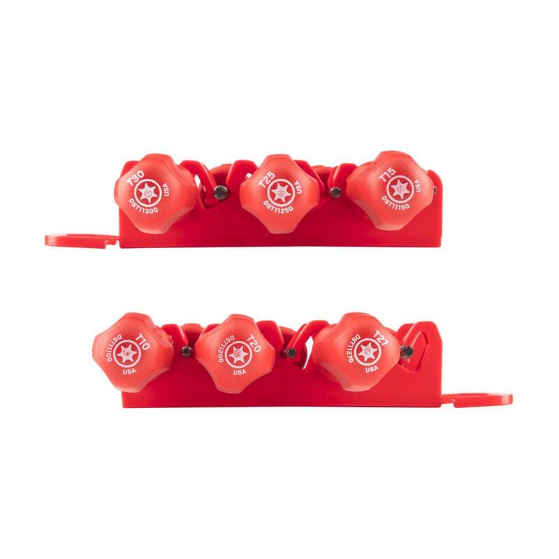 Juego de destornilladores de hoja de óxido negro con mango resistente TEKTON Torx, 6 piezas (T10-T30) - Soporte - DST92001