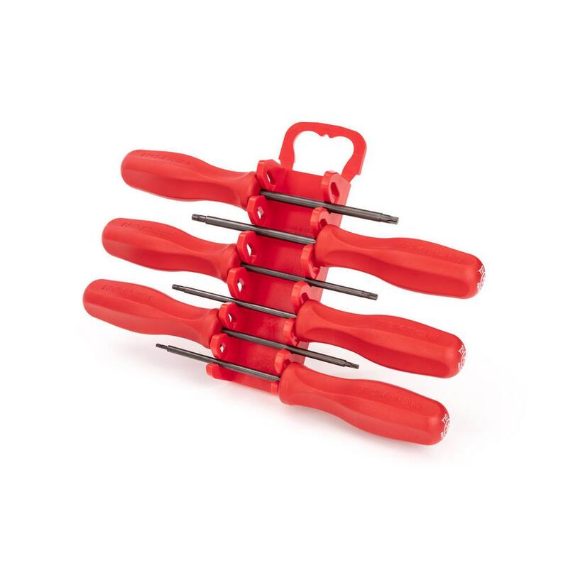 Juego de destornilladores de hoja de óxido negro con mango resistente TEKTON Torx, 6 piezas (T10-T30) - Soporte - DST92001