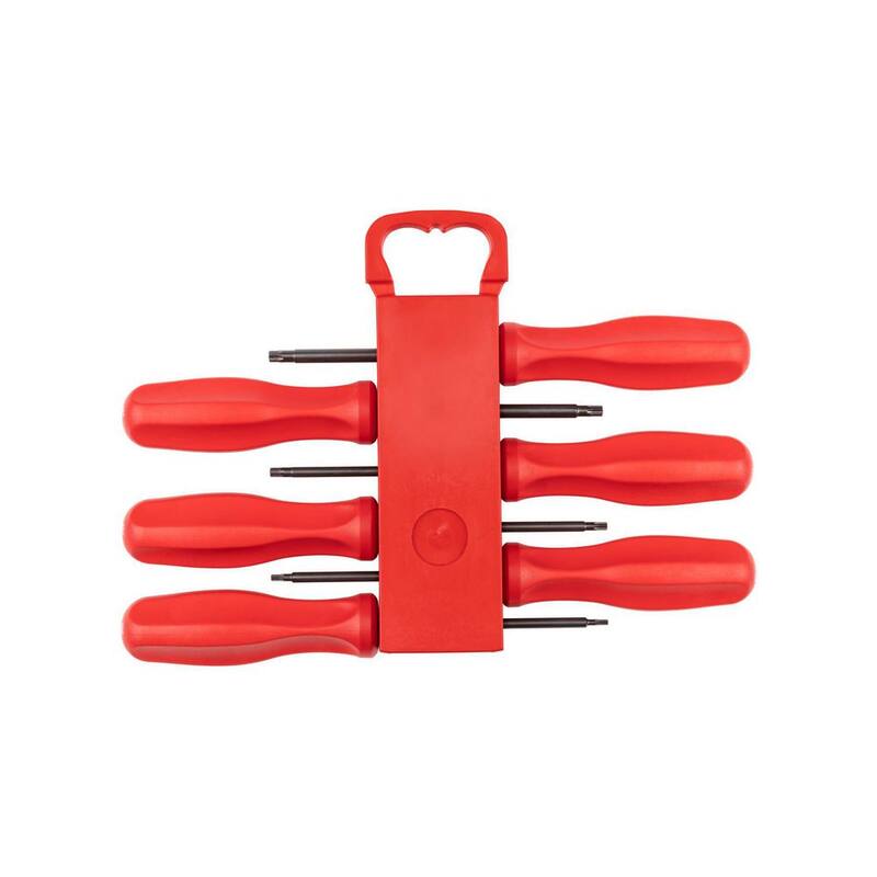 Juego de destornilladores de hoja de óxido negro con mango resistente TEKTON Torx, 6 piezas (T10-T30) - Soporte - DST92001