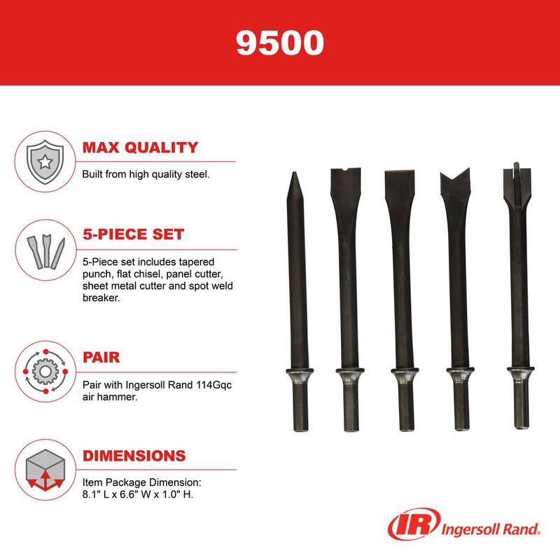 Conjunto de cinceles martillo de 5 piezas de Ingersoll Rand - 9500