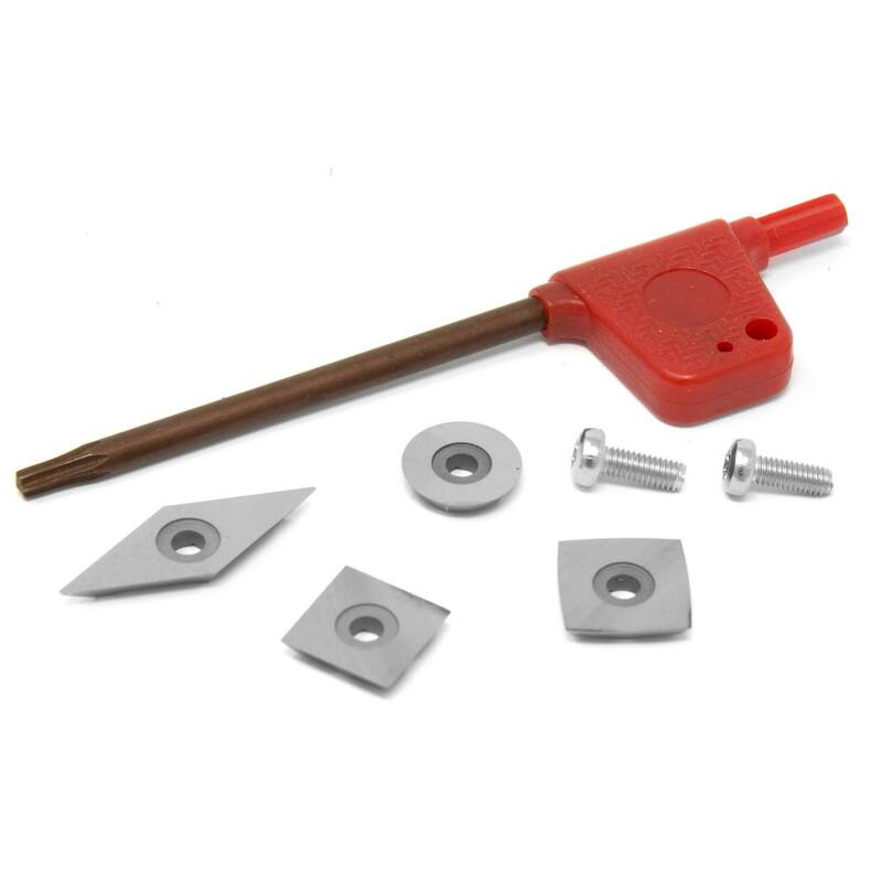 Puntas de corte de cincel de carburo WEN para cinceles indexables de torneado de madera (4 piezas) - CH016R