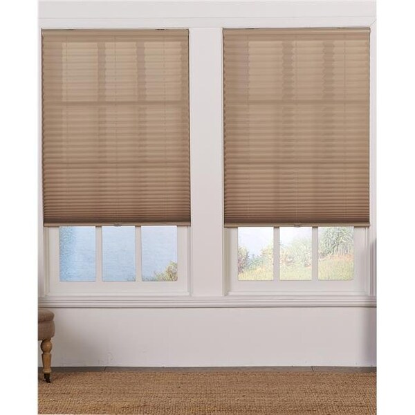 Safe Styles Safe Styles UBD35X48CM Cordless Light Filtering Pleated Shade; Camel - 35 x 48 in. - UBD35X48CM