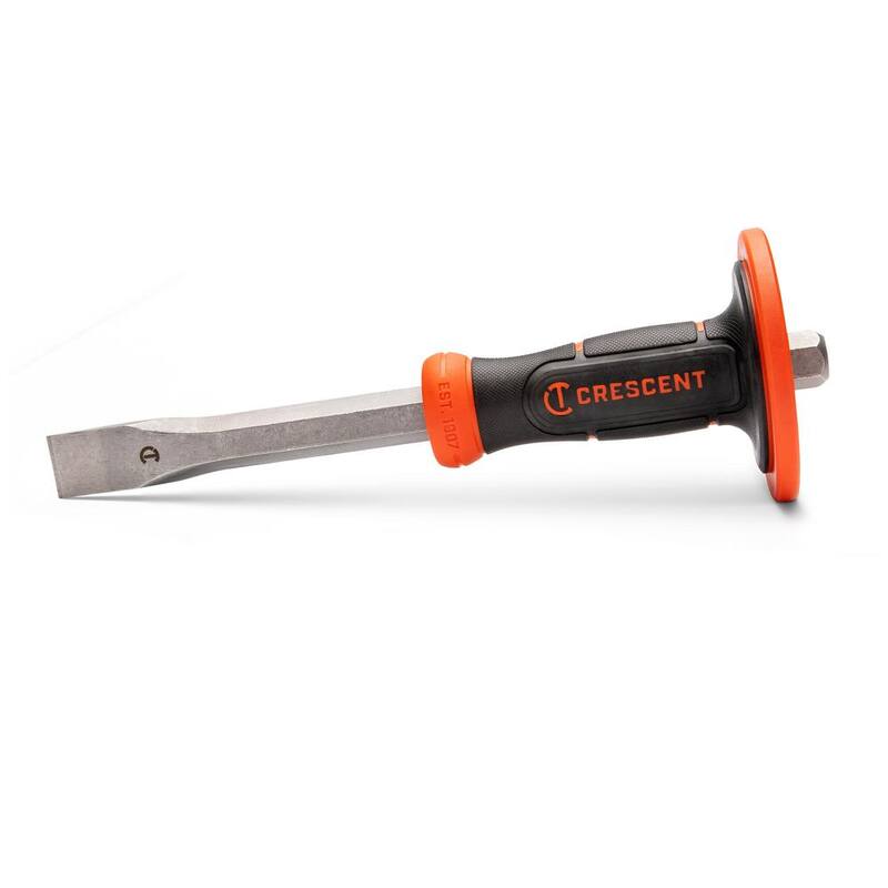 Cincel frío de 1 pulgada x 12 pulgadas con protector de mano - CC1H12