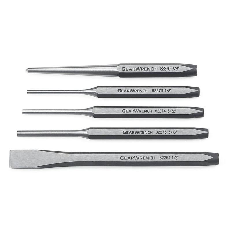 Juego de Punzones y Cinceles SAE de Acero GEARWRENCH (5 piezas) - 82304