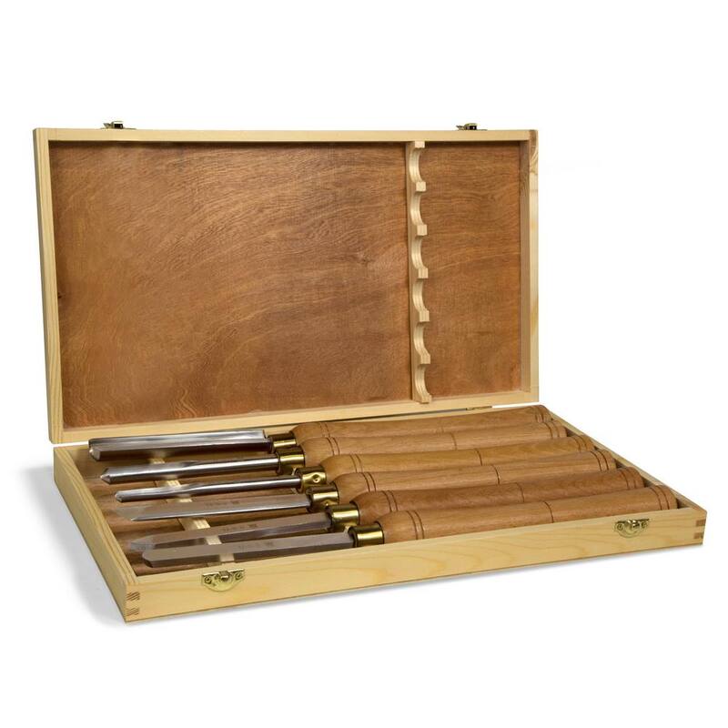 Juego de cinceles artesanales de WEN con hojas de acero de alta velocidad de 6 pulgadas y mangos de haya de Inglaterra de 10 pulgadas (6 piezas) - CH11