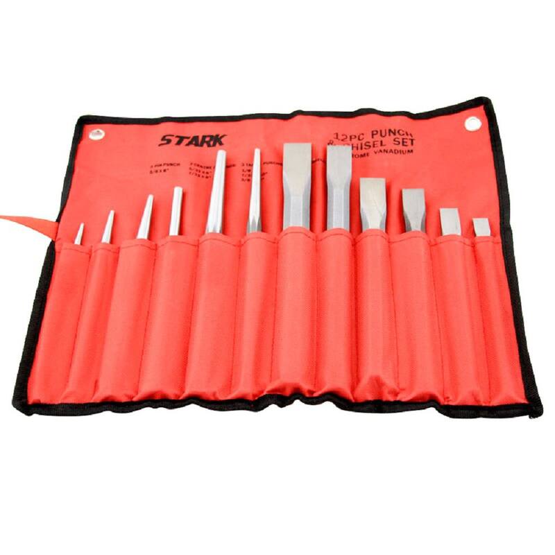 Set de herramientas de acero Stark de 12 piezas para punzonado y cincelado - 13100-H1