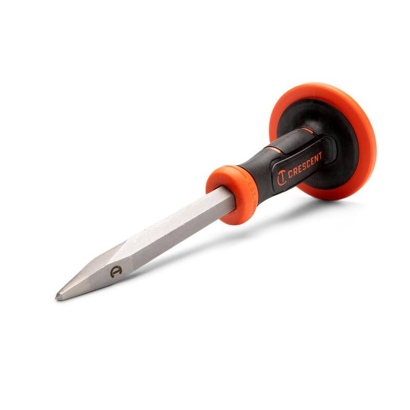Cincel o punta de buey de concreto de 3/4 de pulgada por 12 pulgadas con protector de mano - CBPC34H