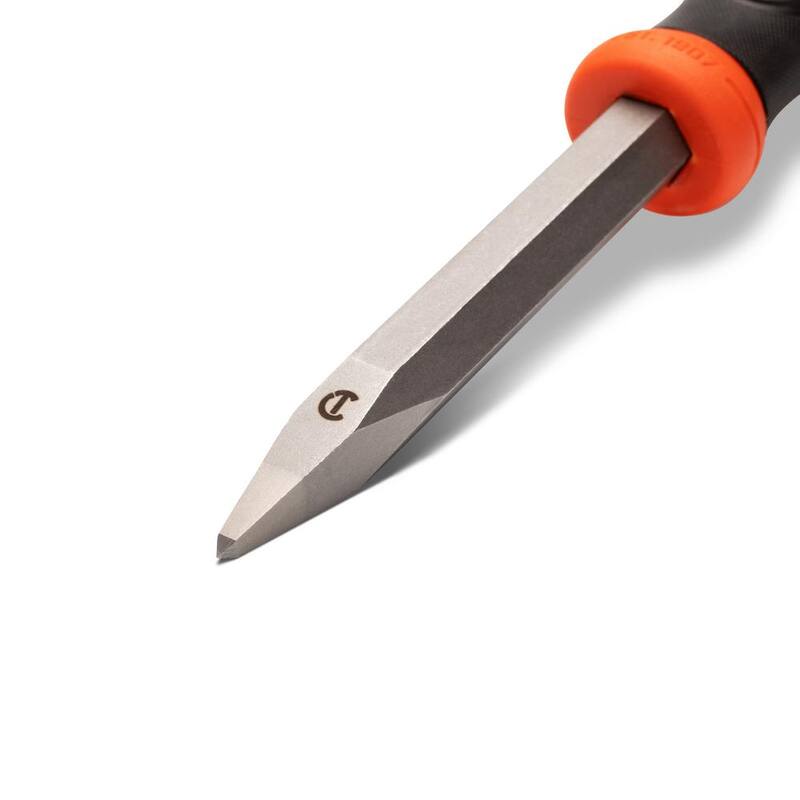 Cincel o punta de buey de concreto de 3/4 de pulgada por 12 pulgadas con protector de mano - CBPC34H