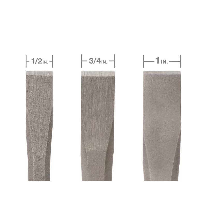 Juego de Cinceles Largos para Frío TEKTON (1/2, 3/4, 1 pulg.) 3 piezas - 66506