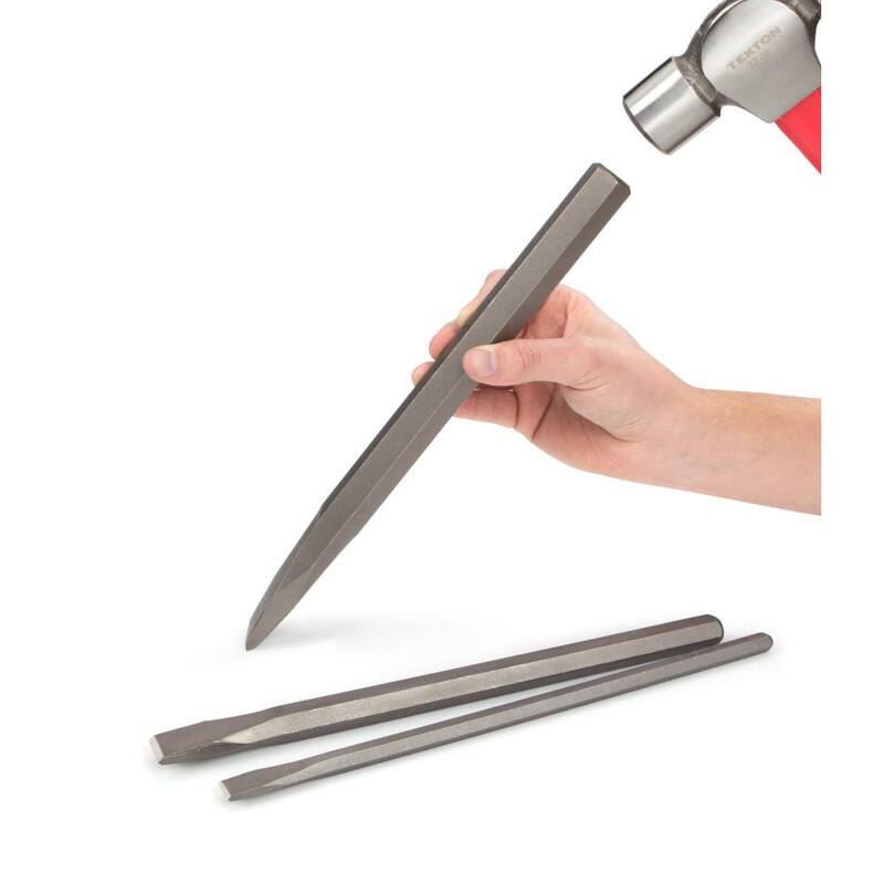 Juego de Cinceles Largos para Frío TEKTON (1/2, 3/4, 1 pulg.) 3 piezas - 66506