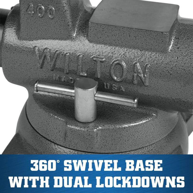 Wilton Machinist 4 in. Jaw Round Channel Vise with Swivel Base - 28831

Tornillo de banco de canal redondo de 4 pulgadas para mecanico Wilton con base giratoria - 28831
