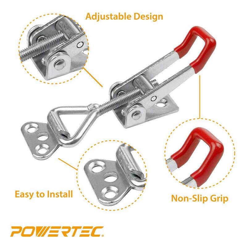 Profundidad de garganta de 1 pulgada POWERTEC, 220 lbs. Abrazadera de palanca de acción de tracción (paquete de 16) - 20332-P2N