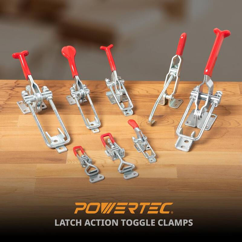 Profundidad de garganta de 1 pulgada POWERTEC, 220 lbs. Abrazadera de palanca de acción de tracción (paquete de 16) - 20332-P2N