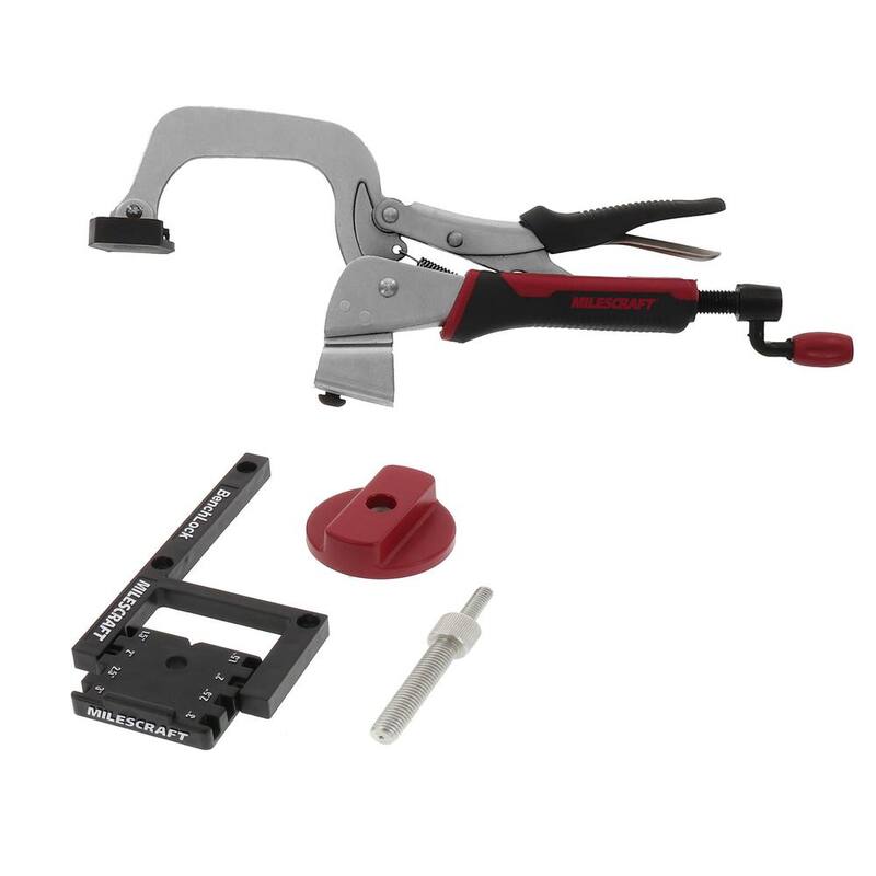 Juego de prensa de banco y accesorios de Milescraft 3 pulgadas - Ideal para ensamblaje de agujeros de bolsillo - 73400003