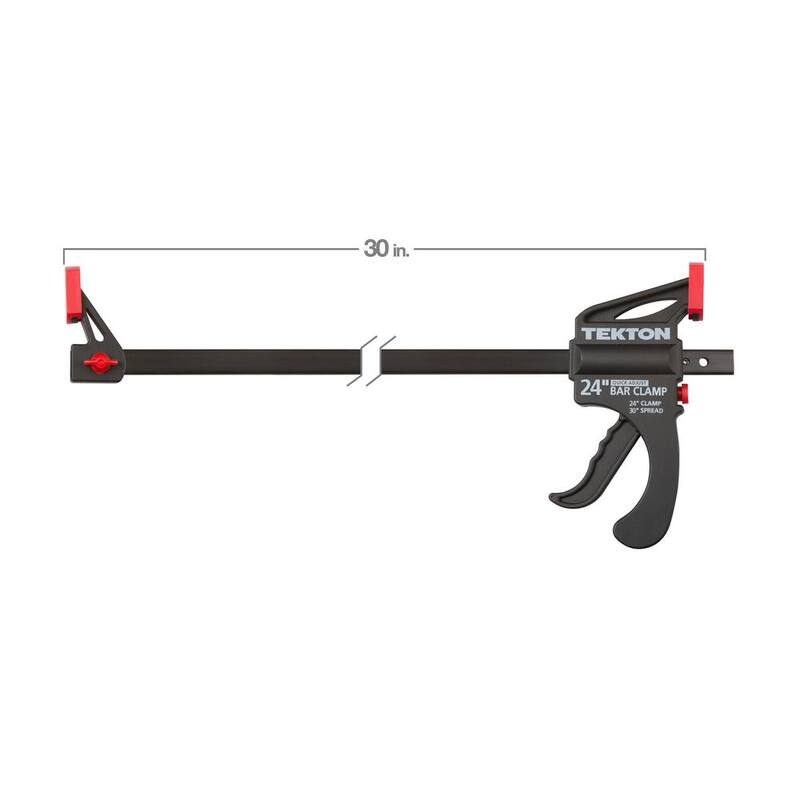 TEKTON 24 pulgadas Ratchet Bar Clamp/30 pulgadas Spreader Set (Juego de 2 piezas) - CLP51524