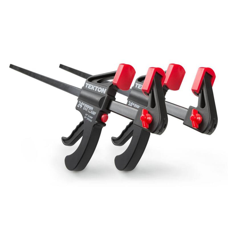TEKTON 24 pulgadas Ratchet Bar Clamp/30 pulgadas Spreader Set (Juego de 2 piezas) - CLP51524